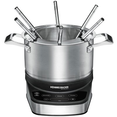 ROMMELSBACHER  F 1200 Set &agrave; fondue &eacute;lectrique en acier inoxydable 2,5 l