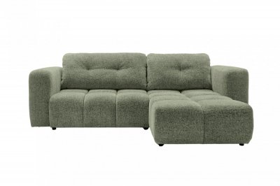 CASANOVA PARIS Romy - Canap&eacute; D'angle Convertible Tissu Chenille 3 Places Vert