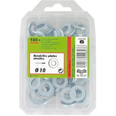 VYNEX Rondelle &eacute;troite D : 12mm - lot de 50