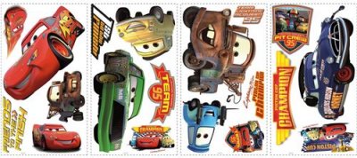 ROOMMATES Room Mates Disney Stickers Muraux Moyens Cars Piston Cup Champs 33X15