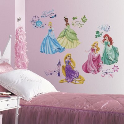 MONBEAUTAPIS Room Mates Disney Stickers Muraux Moyens Princess Royal Debut 20X23Cm