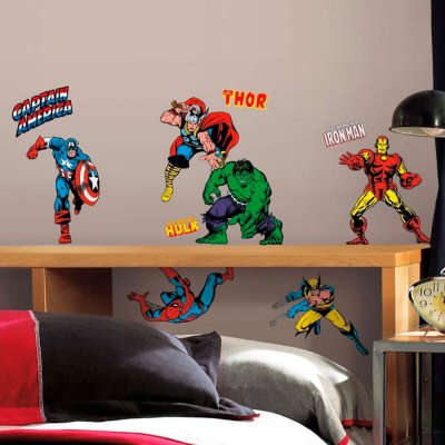 THEDECOFACTORY ROOMMATES 32 Stickers Avengers Comics Marvel