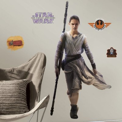 ROOMMATES  sticker vinyle Star Wars Rey 13 pi&egrave;ces