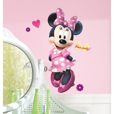 ROOMMATES  stickers muraux Minnie Mouse vinyle 17 pi&egrave;ces