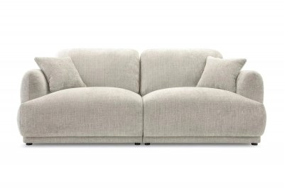 CASANOVA PARIS Rosalie - Canap&eacute; Droit Tissu Chenille 2 Places Beige