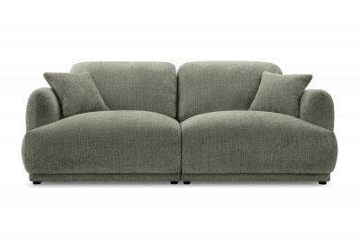 CASANOVA PARIS Rosalie - Canap&eacute; Droit Tissu Chenille 2 Places Vert