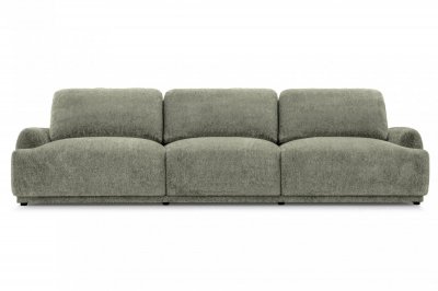 CASANOVA PARIS Rosalie - Canap&eacute; Droit Tissu Chenille 3 Places Vert