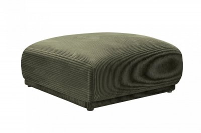 CASANOVA PARIS Rosalie - Pouf En Velours C&ocirc;tel&eacute; Vert 102x83x46