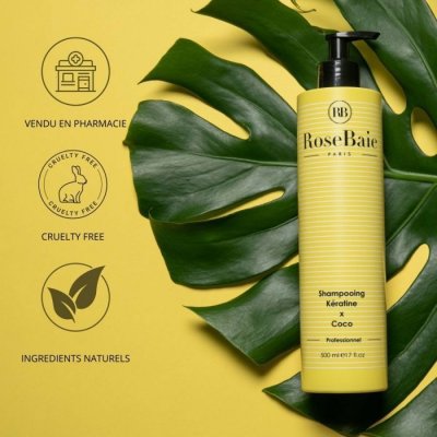 ROSE BAIE Rosebaie COCO - Shampoing &agrave; La K&eacute;ratine Professionnel, 500ml