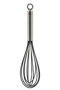 ROSLE R&ouml;sle - Fouet classique acier inoxydable/silicone - Noir : 27 cm