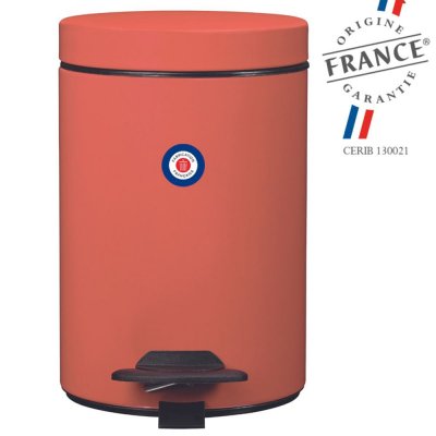 ROSSIGNOL  - Poubelle de salle de bain &agrave; p&eacute;dale 3L cyjeu - Corail