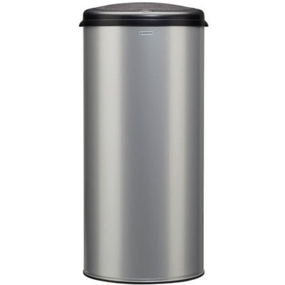 ROSSIGNOL  Poubelle Handtouch - 45 L - Gris m&eacute;tal 9006 t&ecirc;te noire