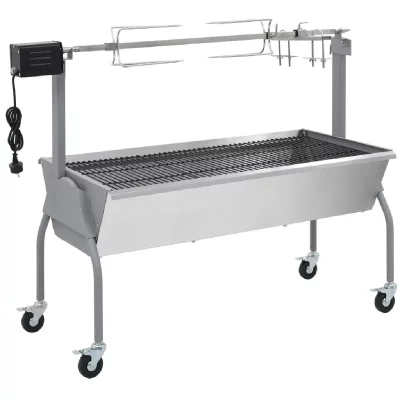 VIDAXL R&ocirc;tissoire pour barbecue &eacute;lectrique Acier inoxydable