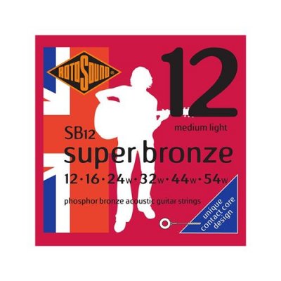 ROTOSOUND  Cordes pour Guitare Acoustique SUPER BRONZE 6-str. SB12