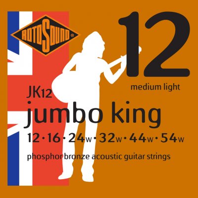 ROTOSOUND  Jk12 Jumbo King Jeu De Cordes Guitare Folk 012 - 054
