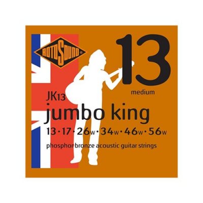 ROTOSOUND  Jk13 Jumbo King Medium Cordes Guitare Folk Acoustique 13-56