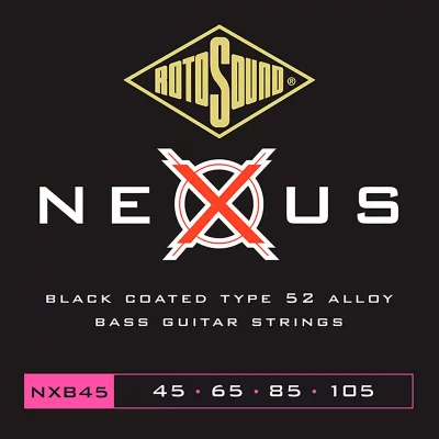 ROTOSOUND  Nxb45 - Jeu De Cordes Basse Nexus Coated Type 52 - 45-105