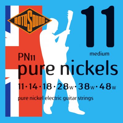 ROTOSOUND  Pn11 Pure Nickels - Jeu De Cordes Guitare &Eacute;lectrique - 11-48