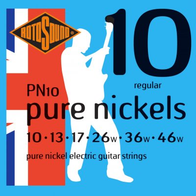 ROTOSOUND  Pure PN10 Nickel 1046 Jeux de cordes &eacute;lectriques 010