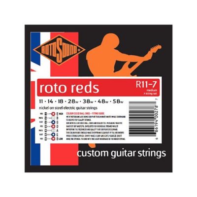 GENERIQUE Rotosound R11-7 Roto Reds - Jeu de 7 cordes guitare &eacute;lectrique - 11-58