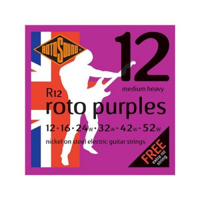GENERIQUE Rotosound R12 Roto Purples - Jeu de cordes guitare &eacute;lectrique - 12-52