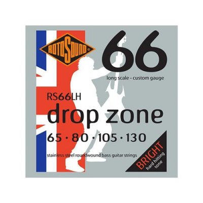 ROTOSOUND  Rs66lh Drop Zone - Jeu De Cordes Basse - 65-130