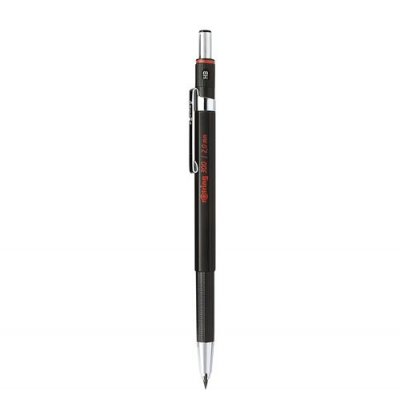 ROTRING  Lot de 3 Portemines H&eacute;xagonal 300 mine 2 mm Noir