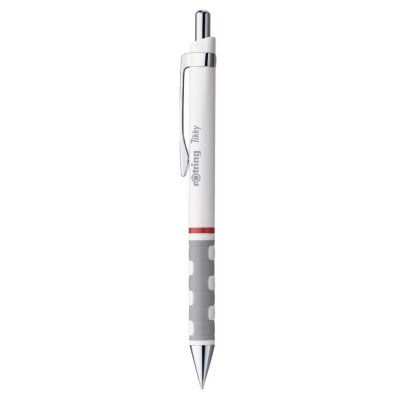 ROTRING  Stylo &agrave; bille r&eacute;tractable Tikky, blanc - Lot de 3