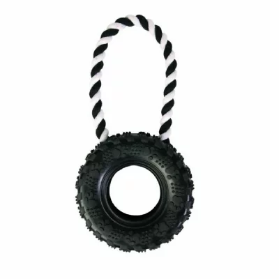 TRIXIE Roue Avec Corde, Caoutchouc Naturel , &Oslash; 15 Cm/31 Cm - Mon Animalerie
