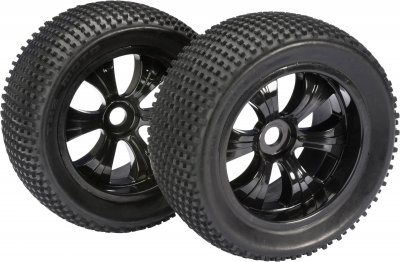 GENERIQUE Roues pour truggy 1 8 avec 6 rayons absima 2520013 noir
