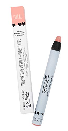 BEAUTY MADE EASY Rouge &agrave; L&egrave;vres Z&eacute;ro D&eacute;chet - Glossy Nude - Le Papier Coral