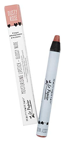 BEAUTY MADE EASY Rouge &agrave; L&egrave;vres Z&eacute;ro D&eacute;chet - Glossy Nude - Le Papier Dusty Rose