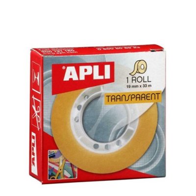  Rouleau adh&eacute;sif transparent - 19 mm x 33 m - Boite individuelle