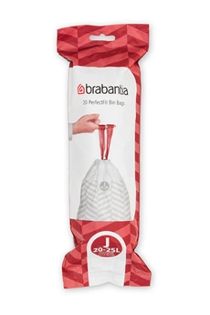 BRABANTIA Rouleau de 20 sacs poubelle 23 l blanc code j - - Blanc - Plastique