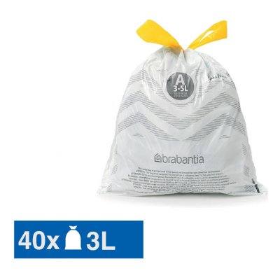 BRABANTIA Rouleau de 20 sacs poubelle 3 l 