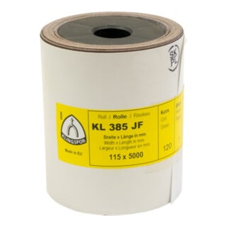 KLINGSPOR Rouleau toile corindon KL 385 JF Ht. 115 x L. 5000 mm Gr 120 - 278791