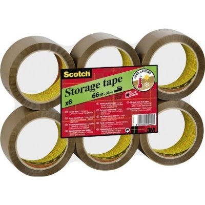 SCOTCH Rouleaux adh&eacute;sif d'emballage 66m - Polypropyl&egrave;ne acrylique - Lot de 6