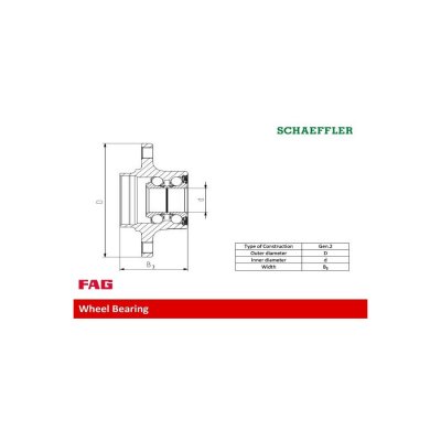 FAG Roulement roue arriere  713 6138 20 (X1)