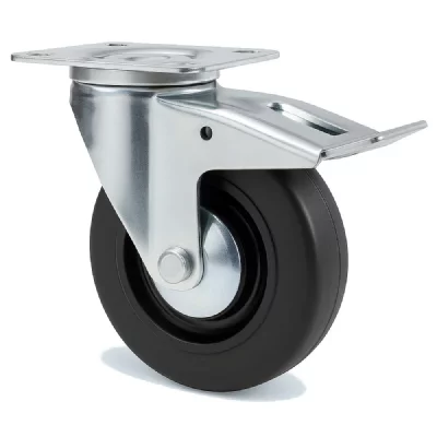 GUITEL Roulette Port-roll Manutal pivotante &agrave; frein  point M &Oslash;125mm