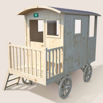 SOULET Roulotte enfant bois sur pilotis Carry