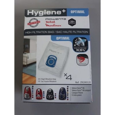 ROWENTA  - boite de 4 sacs hygi&egrave;ne + silence force pour aspirateur