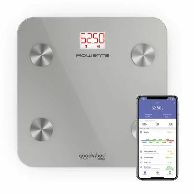 ROWENTA  Goodvibes LIFE BR9600 Carr&eacute; Argent P&egrave;se-personne &eacute;lectronique