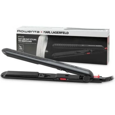 ROWENTA  Optiliss Ionic Karl Lagerfeld Hair Straightener Argent&eacute;