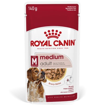 ROYAL CANIN  Medium Adult Sachets pour chien 4 bo&icirc;tes (40 x 140 g)