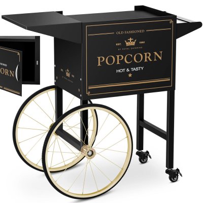ROYAL CATERING  Chariot &agrave; popcorn - Coloris noir et or RCPT-BGWG-1