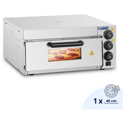 ROYAL CATERING  Four &agrave; pizza - 1 chambre de cuisson - 2000 W RCPO-2000-1PE