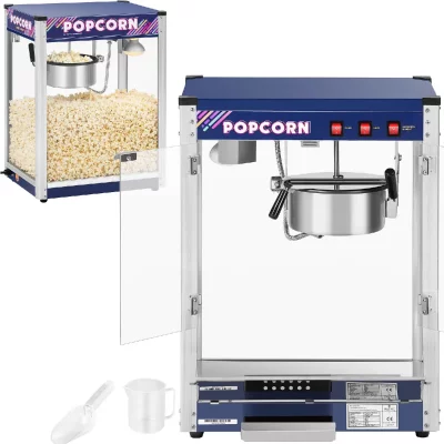 ROYAL CATERING  Machine &agrave; popcorn - Bleue - 8 oz