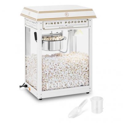 ROYAL CATERING  Machine &agrave; popcorn - Coloris blanc et or RCPS-WG1