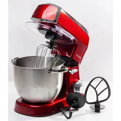 ROYALTY LINE  rl-pkm2100 : robot de cuisine/m&eacute;langeur sur socle, rouge 