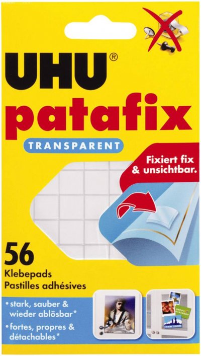 UHU Ruban adh&eacute;sif double-face  patafix  48815 transparent 56 pc(s)